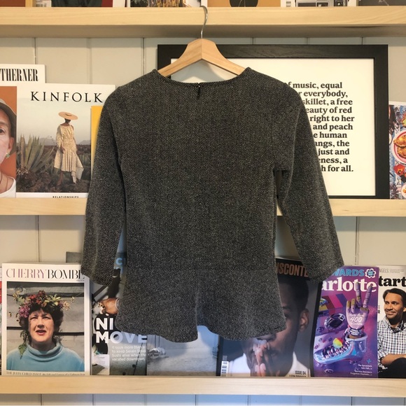 Ann Taylor Tweed Peplum Top - Picture 4 of 11